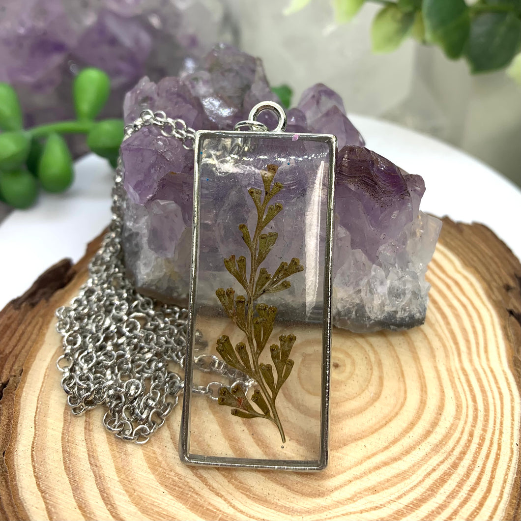 Rectangle Leaf Necklace