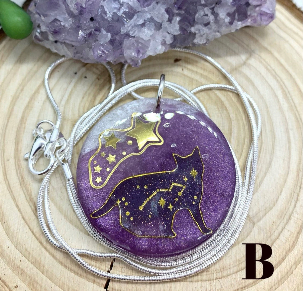 Purple Cat Necklace