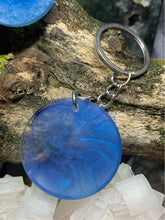 Load image into Gallery viewer, Blue Swirl Keychain
