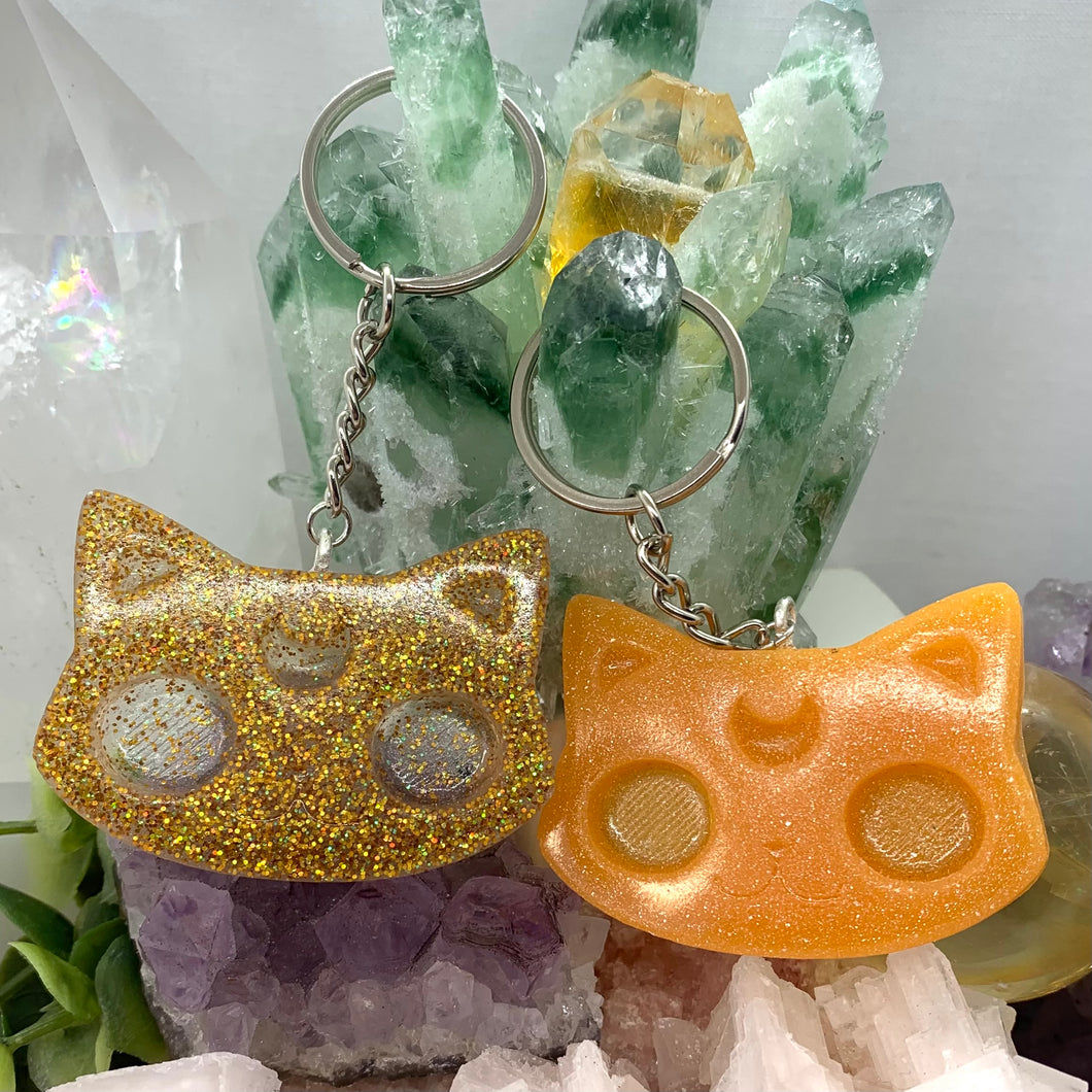 Moon Kitty Keychains