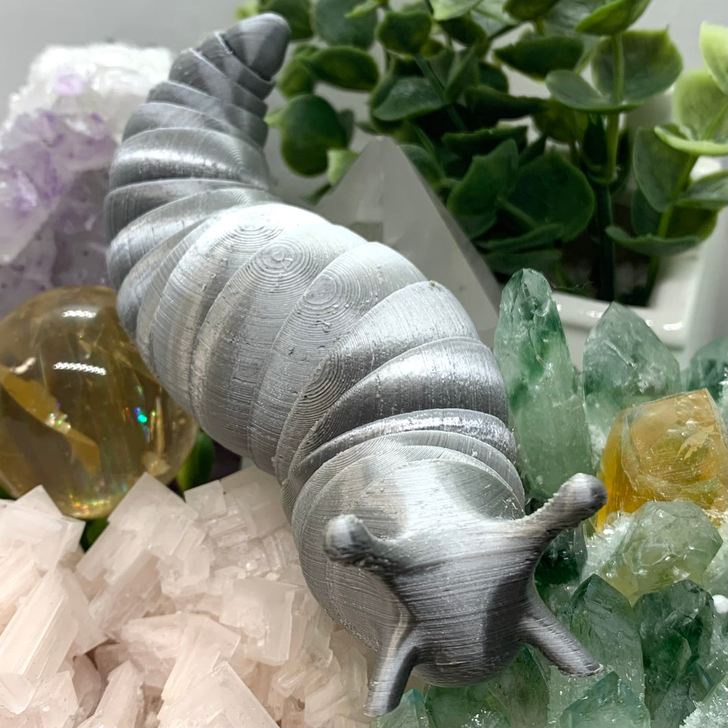 3d Printed Silver Fat Slug