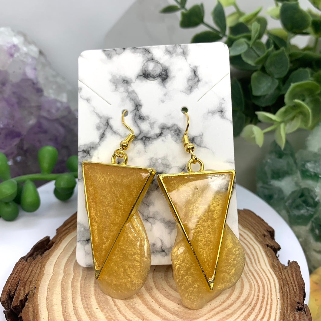 Honey Triangle Earrings