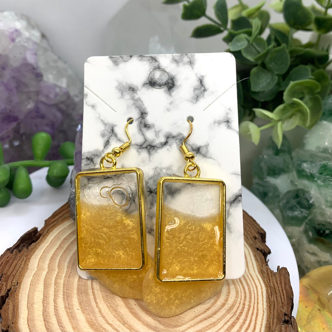 Honey Rectangle Earrings