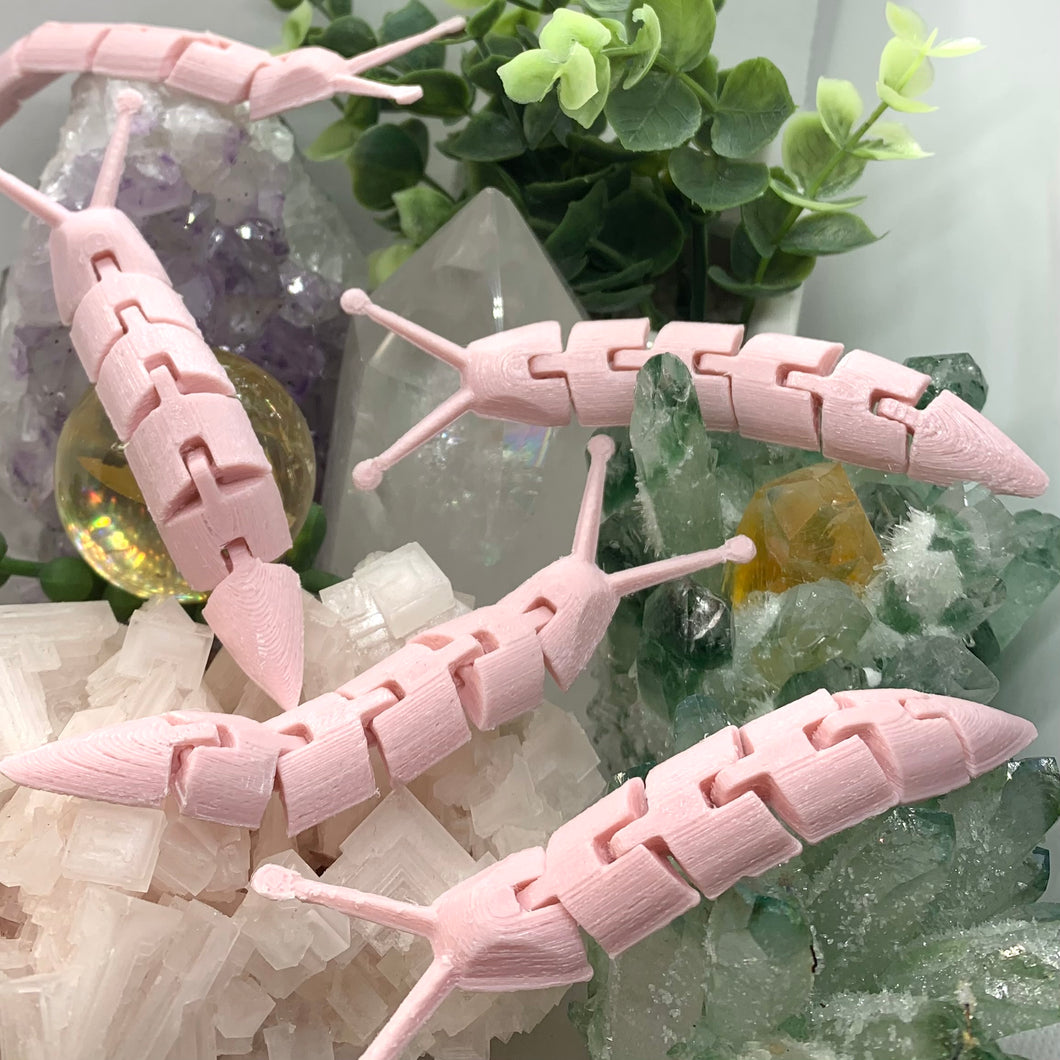 3d Printed Pastel Pink Slug