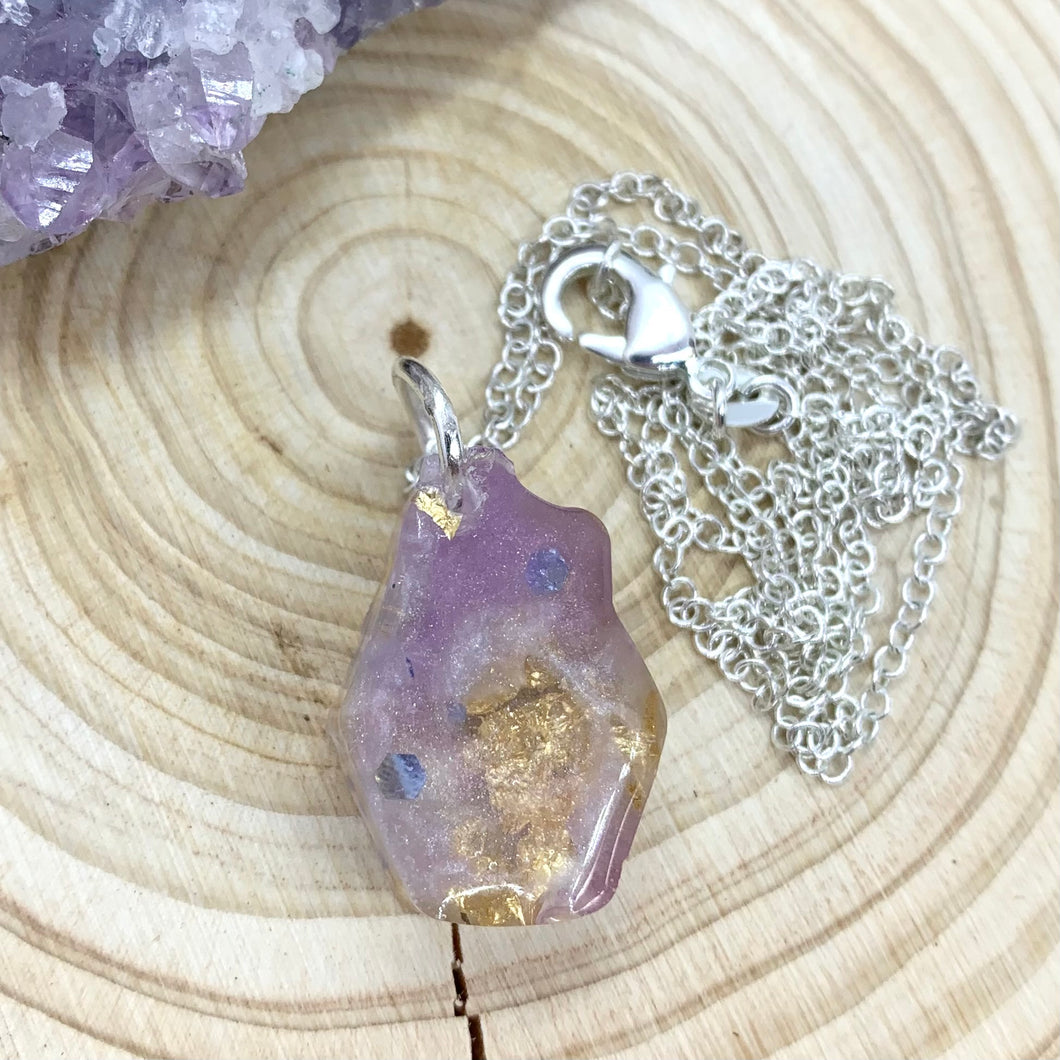 Small Purple Piece Necklace