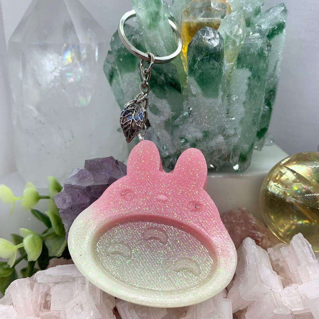 Pink Totoro Keychain