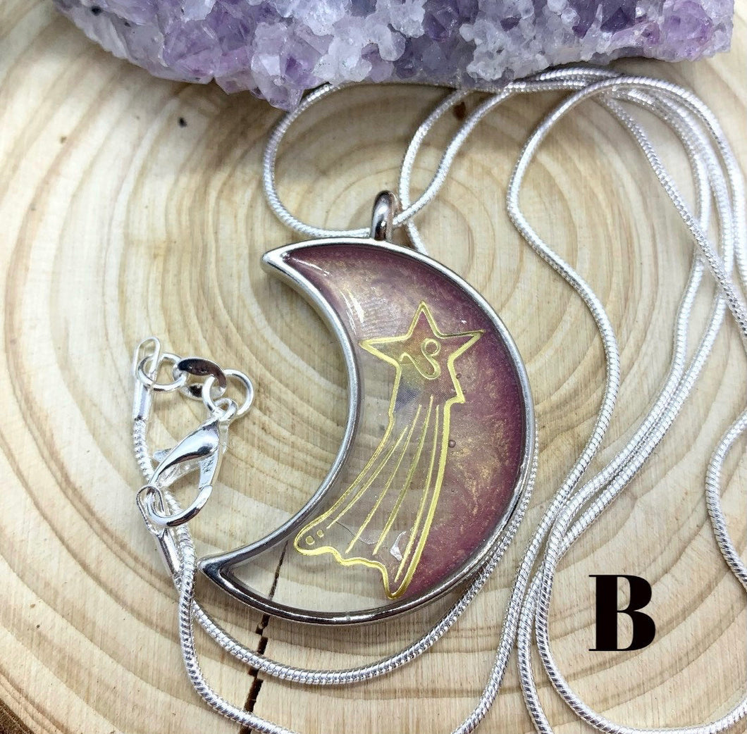 Shooting Star Moon Necklace