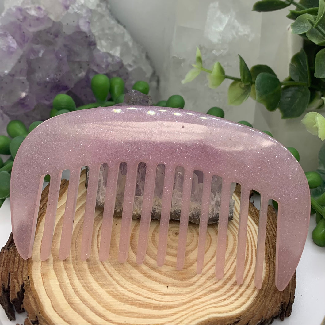 Light Pink Resin Comb