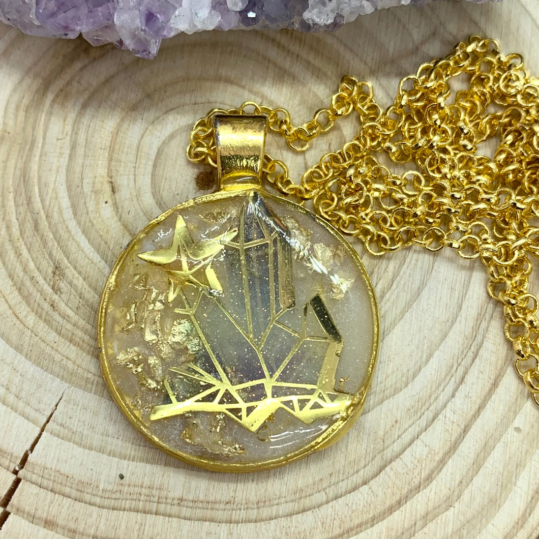 Golden Crystal Necklace