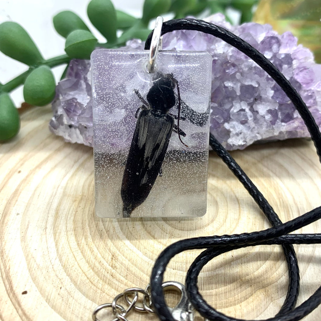 Long Mystery Bug Necklace