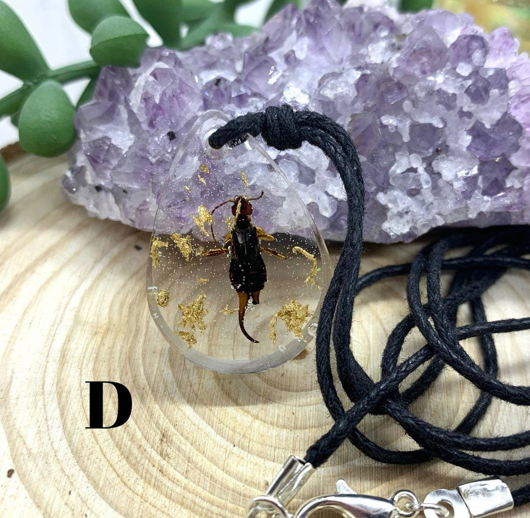 Gold Earwig Necklace