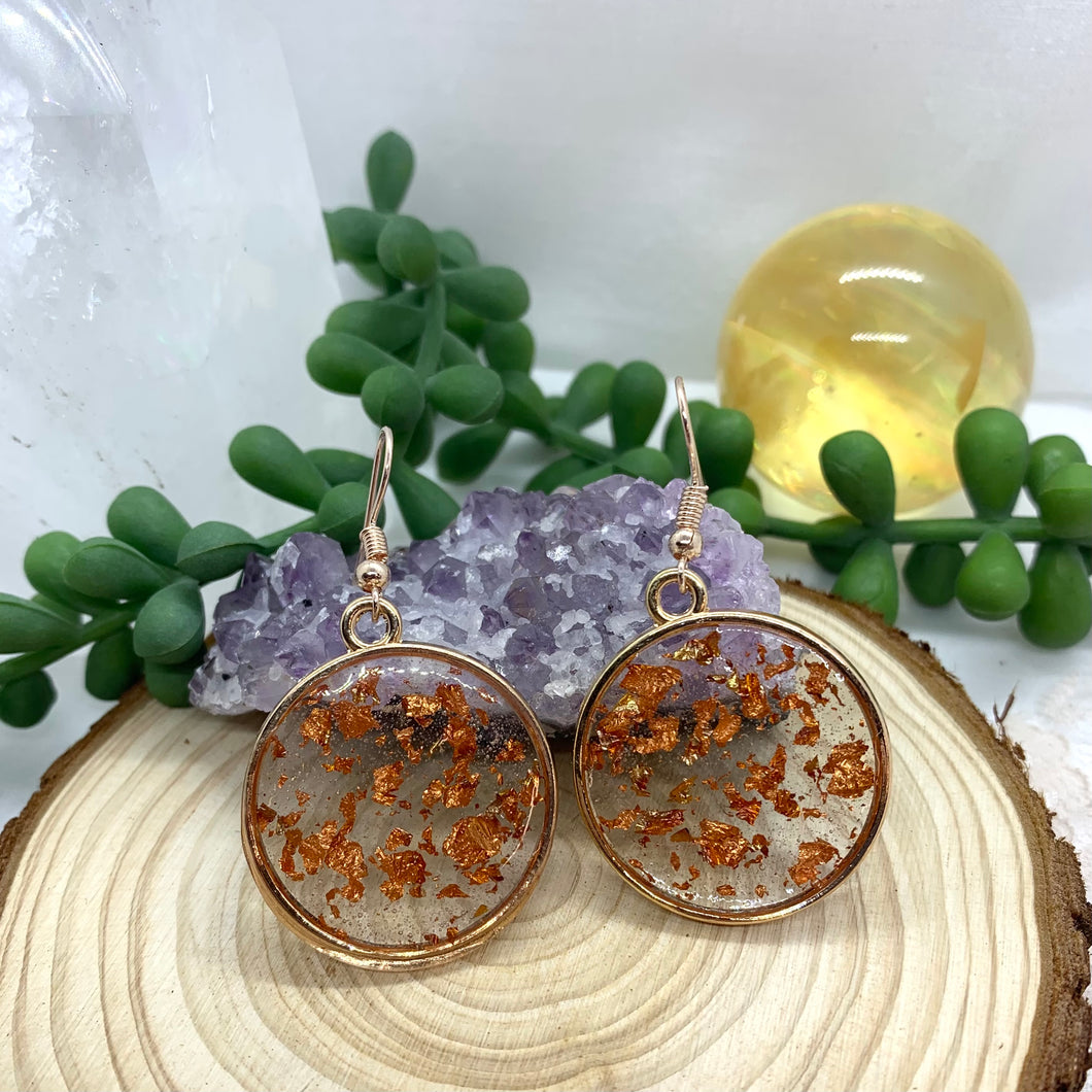 Copper Flake Earrings