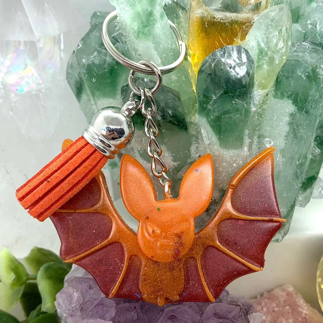 Orange Bat Keychain